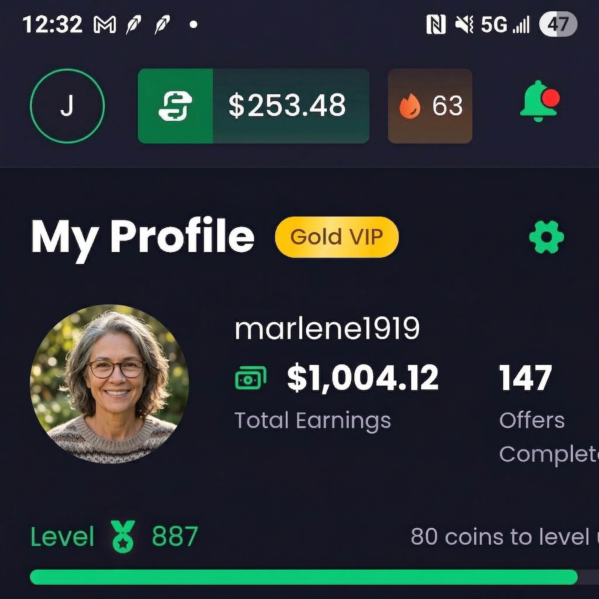Freecash App Profiel